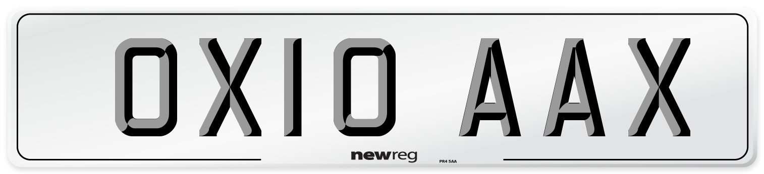 OX10 AAX Number Plate from New Reg